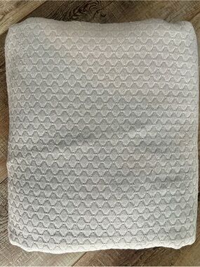 Calvin Klein Silver/Gray 100% Cotton Kind Comforter (Like New)